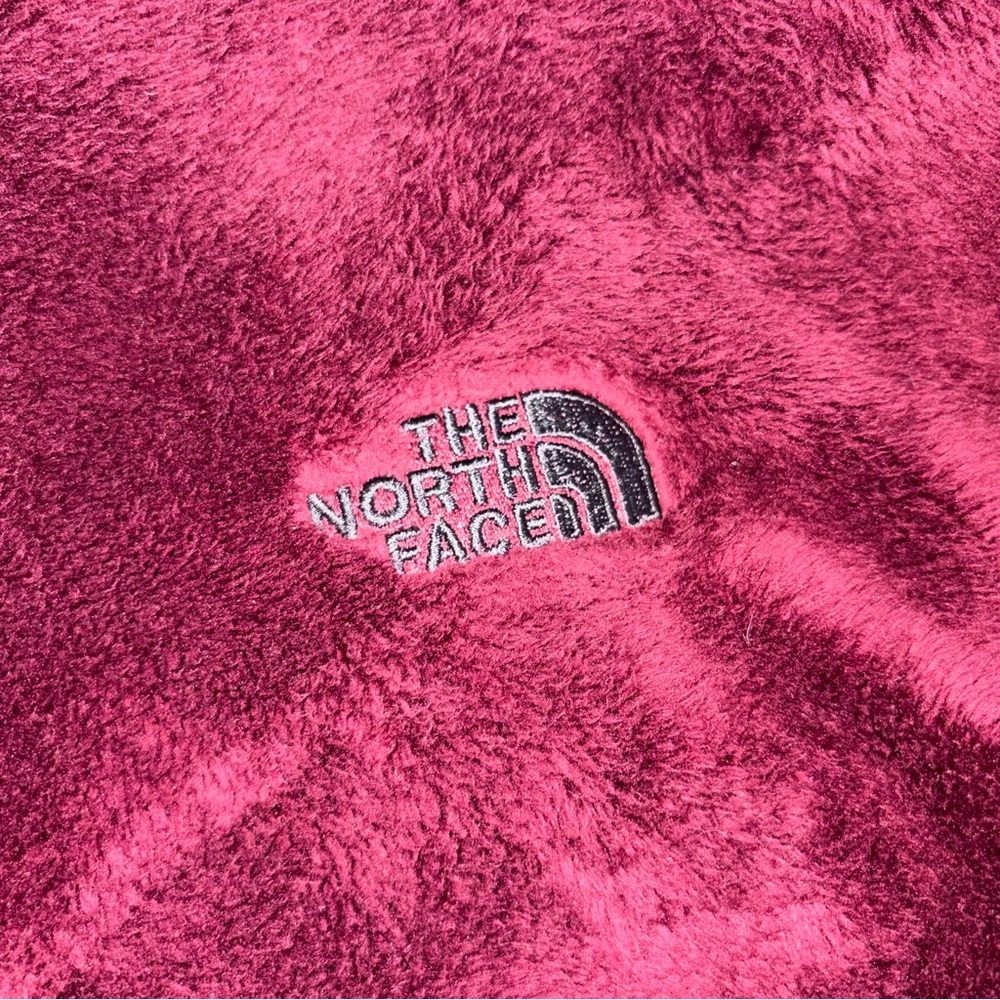 The North Face women’s Osito fleece jacket burgundy long sleeve zip up large - Picture 7 of 9